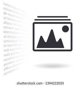 Vector Mountains Icon Symbol . Lorem Ipsum Illustration design