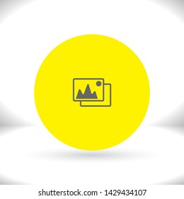 Vector Mountains Icon Symbol . Lorem Ipsum Illustration design