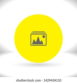 Vector Mountains Icon Symbol . Lorem Ipsum Illustration design