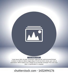 Vector Mountains Icon Symbol . Lorem Ipsum Illustration design