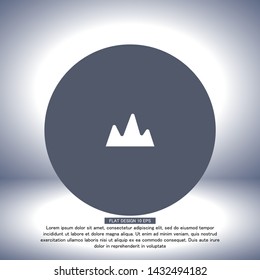 Vector Mountains Icon Symbol . Lorem Ipsum Illustration design