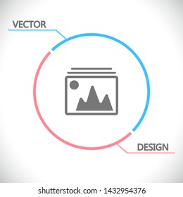 Vector Mountains Icon Symbol . Lorem Ipsum Illustration design