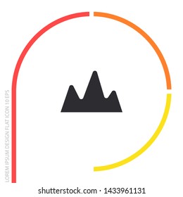 Vector Mountains Icon Symbol . Lorem Ipsum Illustration design