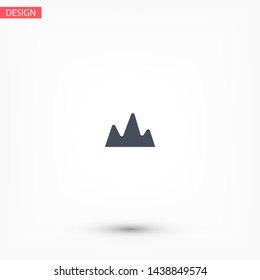 Vector Mountains Icon Symbol . Lorem Ipsum Illustration design