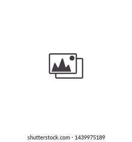 Vector Mountains Icon Symbol . Lorem Ipsum Illustration design