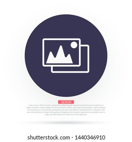 Vector Mountains Icon Symbol . Lorem Ipsum Illustration design
