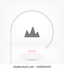 Vector Mountains Icon Symbol . Lorem Ipsum Illustration design