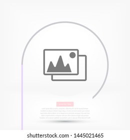 Vector Mountains Icon Symbol . Lorem Ipsum Illustration design