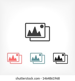 Vector Mountains Icon Symbol . Lorem Ipsum Illustration design