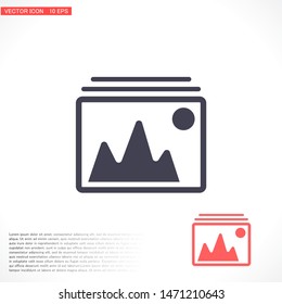 Vector Mountains Icon Symbol . Lorem Ipsum Illustration design