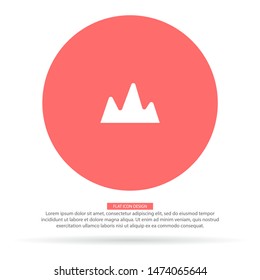 Vector Mountains Icon Symbol . Lorem Ipsum Illustration design