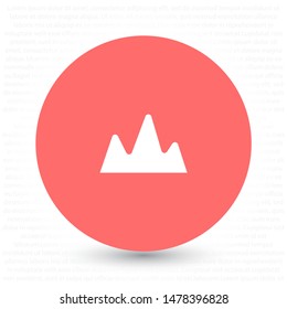Vector Mountains Icon Symbol . Lorem Ipsum Illustration design