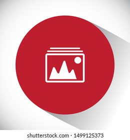 Vector Mountains Icon Symbol . Lorem Ipsum Illustration design