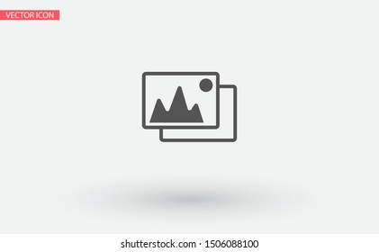 Vector Mountains Icon Symbol . Lorem Ipsum Illustration design