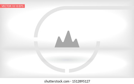 Vector Mountains Icon Symbol . Lorem Ipsum Illustration design