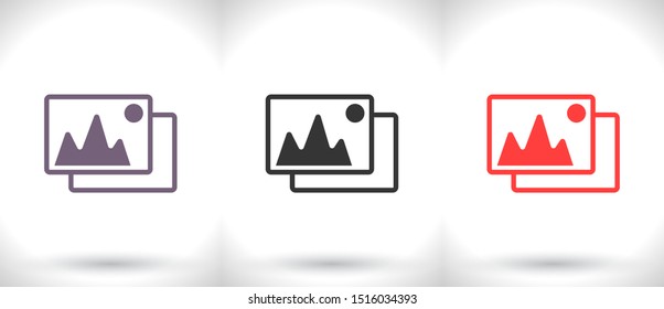 Vector Mountains Icon Symbol . Lorem Ipsum Illustration design