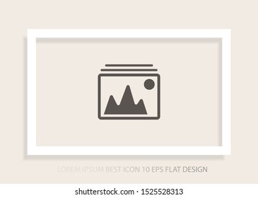 Vector Mountains Icon Symbol . Lorem Ipsum Illustration design