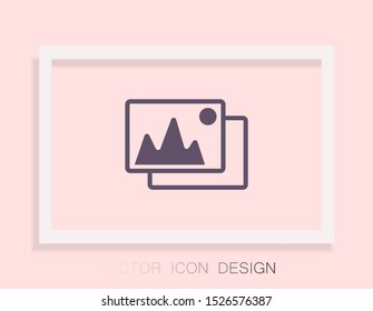 Vector Mountains Icon Symbol . Lorem Ipsum Illustration design
