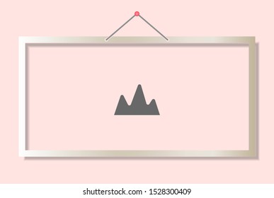 Vector Mountains Icon Symbol . Lorem Ipsum Illustration design