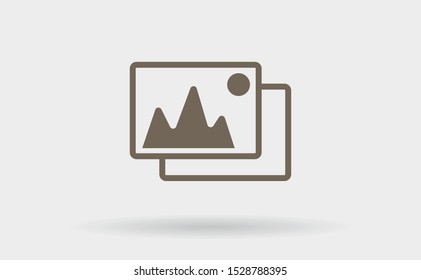 Vector Mountains Icon Symbol . Lorem Ipsum Illustration design