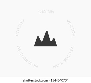 Vector Mountains Icon Symbol . Lorem Ipsum Illustration design