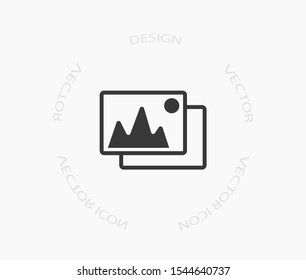 Vector Mountains Icon Symbol . Lorem Ipsum Illustration design