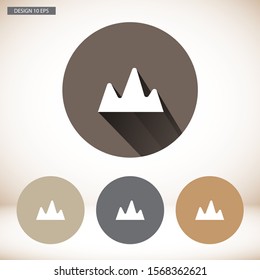 Vector Mountains Icon Symbol . Lorem Ipsum Illustration design