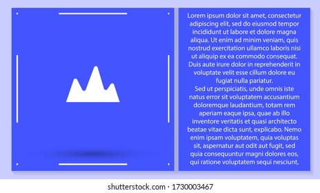 Symbol für Vector Mountains . Lorem Ipsum Illustration Design