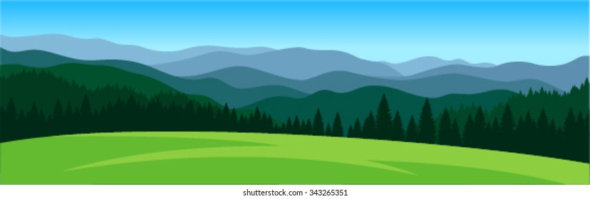 vector mountains landscape