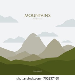 Vector mountains landscape