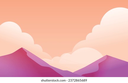 Vector mountains landscape background design