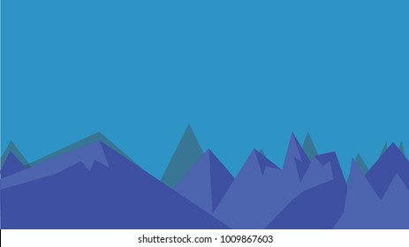 Vector mountains landscape. Beautiful geometric illustration.