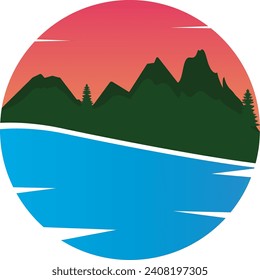 vector mountains logo by Tatang Saepudin
