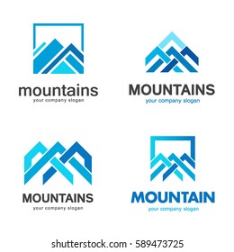 Vector mountains logo design