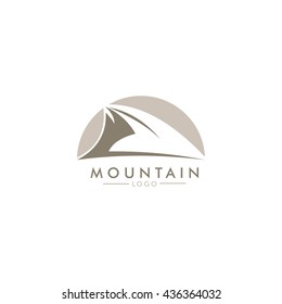 Vector Mountains logo illustration. Flat Style Design. Great for t-shirt