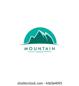 Vector Mountains logo illustration. Flat Style Design. Great for t-shirt