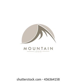 Vector Mountains logo illustration. Flat Style Design. Great for t-shirt