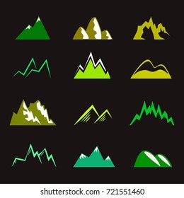 Vector mountains set logo