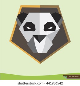 Vector Mounted panda Head.