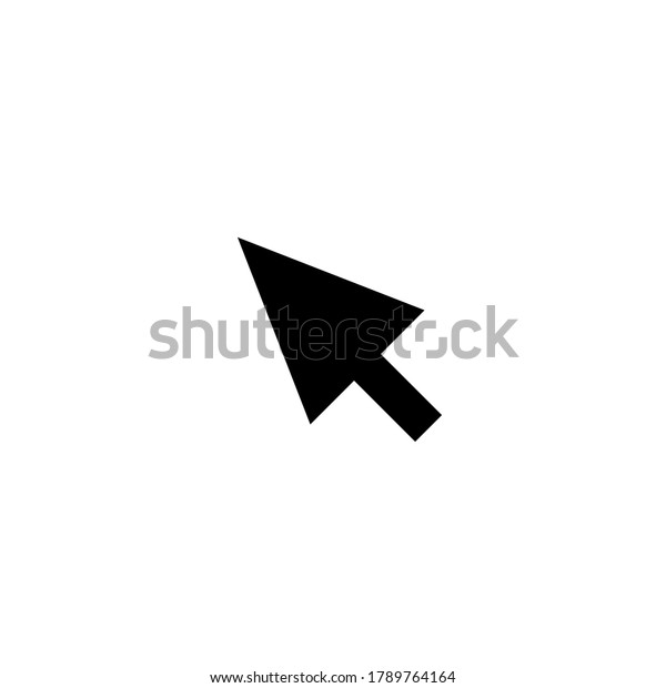 Vector Mouse Cursor Icon Black White Stock Vector (Royalty Free ...