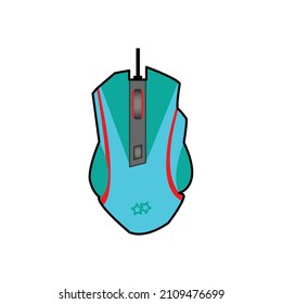 juegos de ratón vectorial de color completo accesorios de ilustración ordenador o portátil