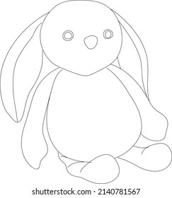 vector mouse image outlined illustration with thin line black stroke