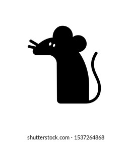 Vector Mouse Logo Design Template. Rat, mouse, mice lineart design. Vector illustration
