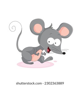 vector mouse on white background