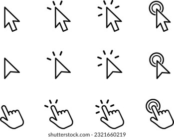 Vector Mouse Pointer Click Set