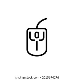 Vector mouse sybmol for web design isolated on transparent background. Trend line design.