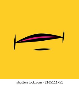 I'll vector mouth expression on yellow background