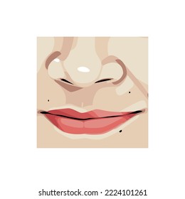 vector mouthparts with a beautiful smile