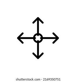 Ilustración del icono de movimiento del vector