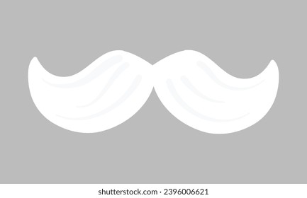 Vektormovember-Schnurrbart in flachem Design.